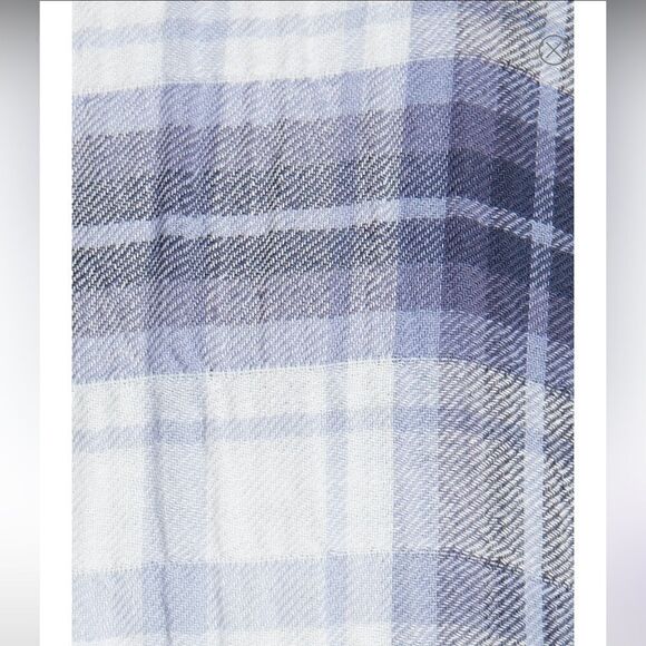 Paige Baylee Plaid Tie Front Cotton Blend Top In Eventide Multi - Picture 14 of 15